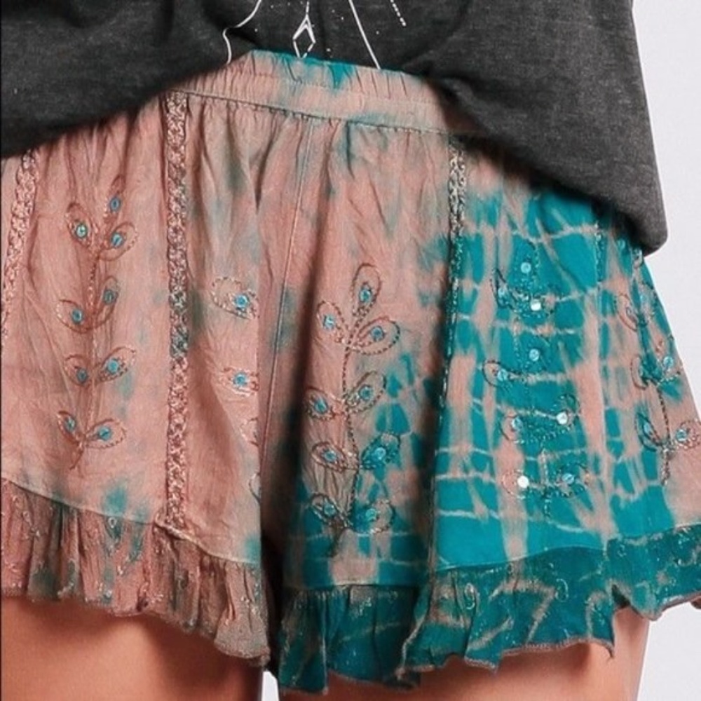 NWT Raga Sweet Devotion Boho Ruffle Shorts - Picture 4 of 16